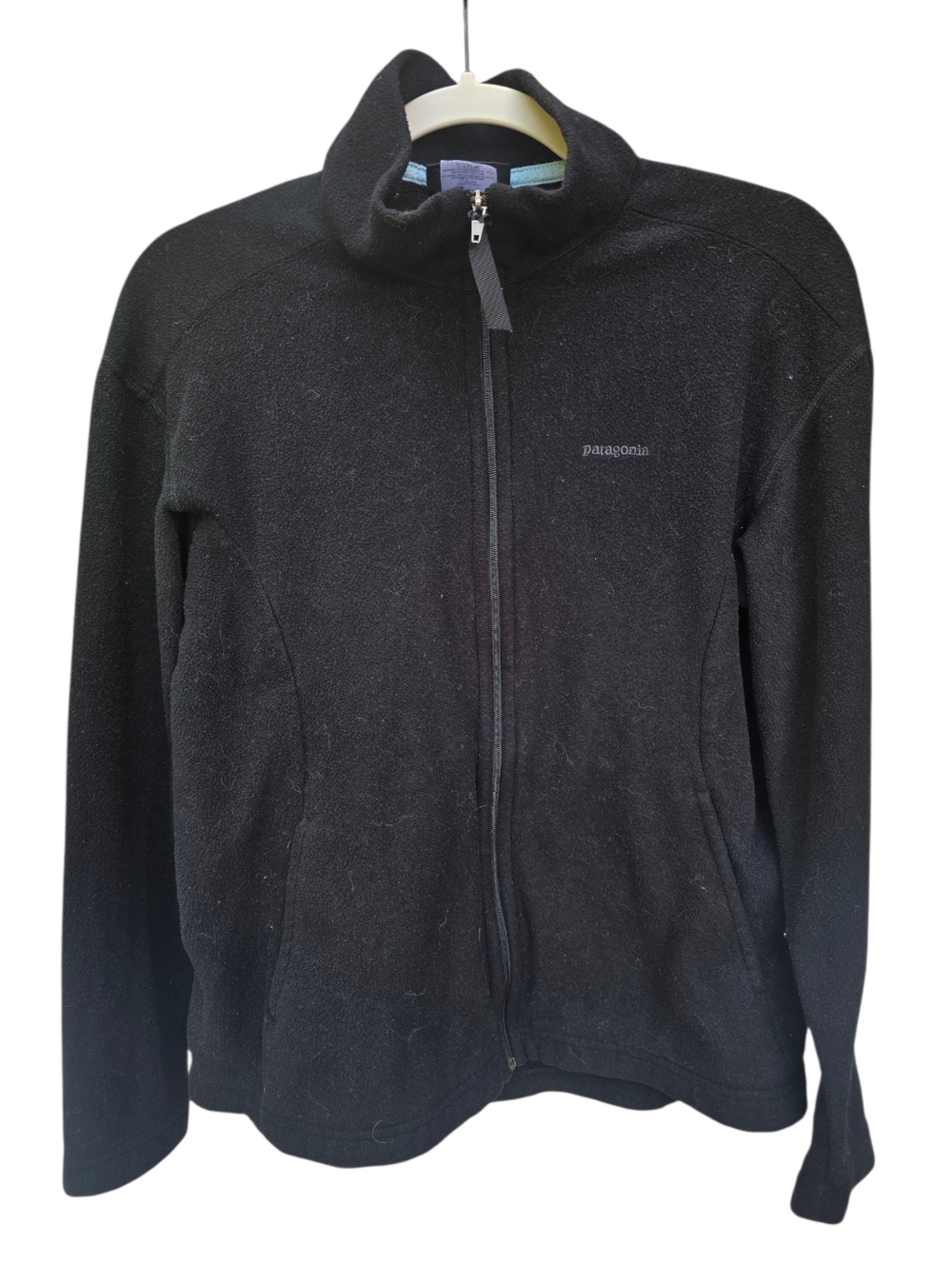 Patagonia Vintage Synchilla Fleece Full Zip Jacket Womens Large Black USA Made